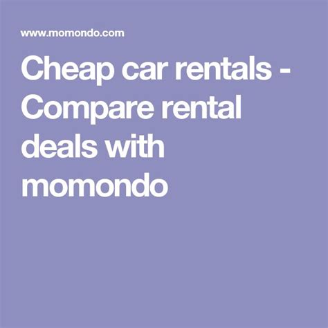 momendo|Cheap Car Rental